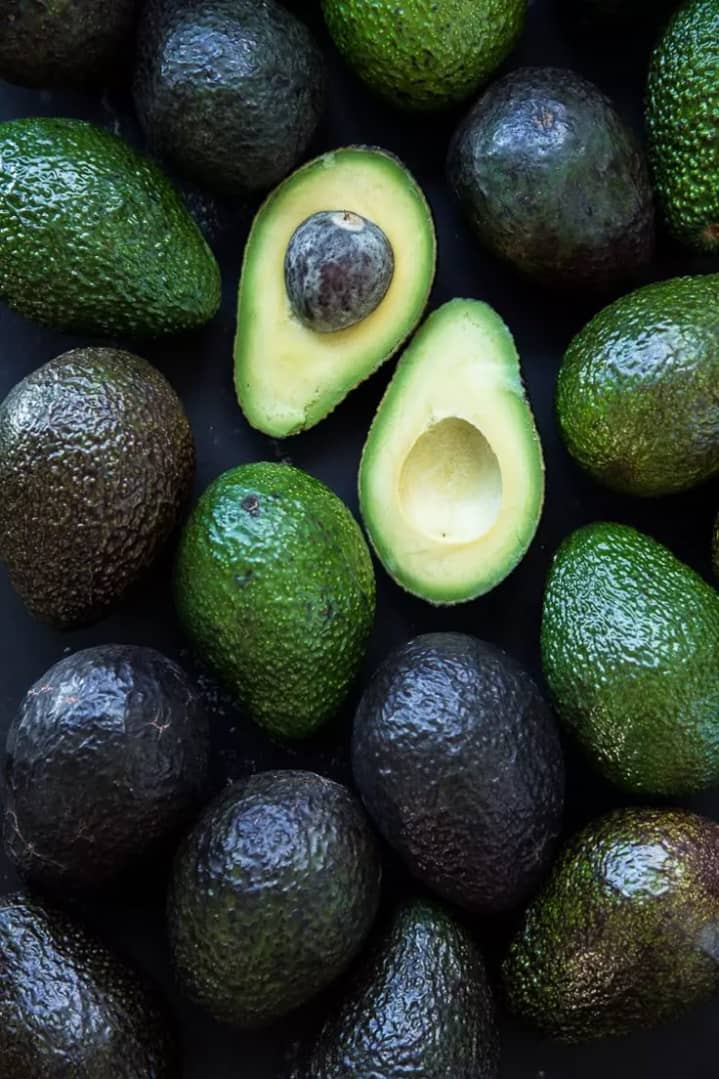 Fresh avocados rich in healthy fats