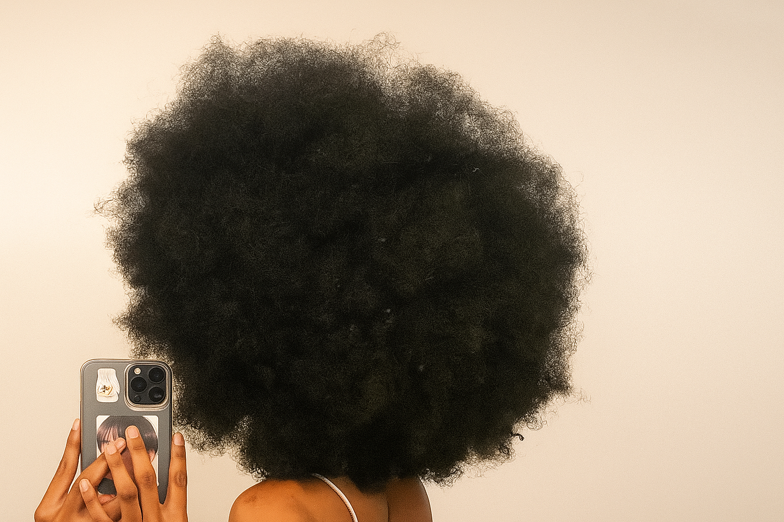 Natural African hair texture