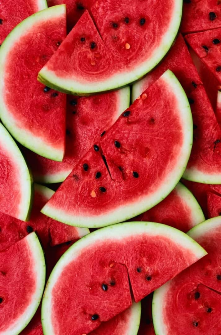 Fresh watermelon slices for hydration